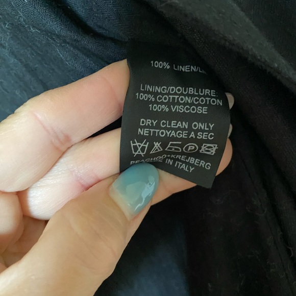 Peachoo + Krejberg linen overcoat poncho - Picture 7 of 9